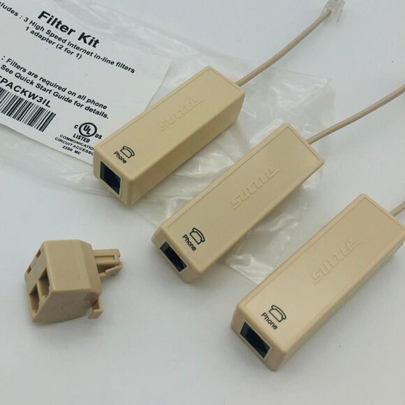 Set of 3 Suttle High Speed Internet In-Line Filters 2-for-1 Adapter - Picture 1 of 5